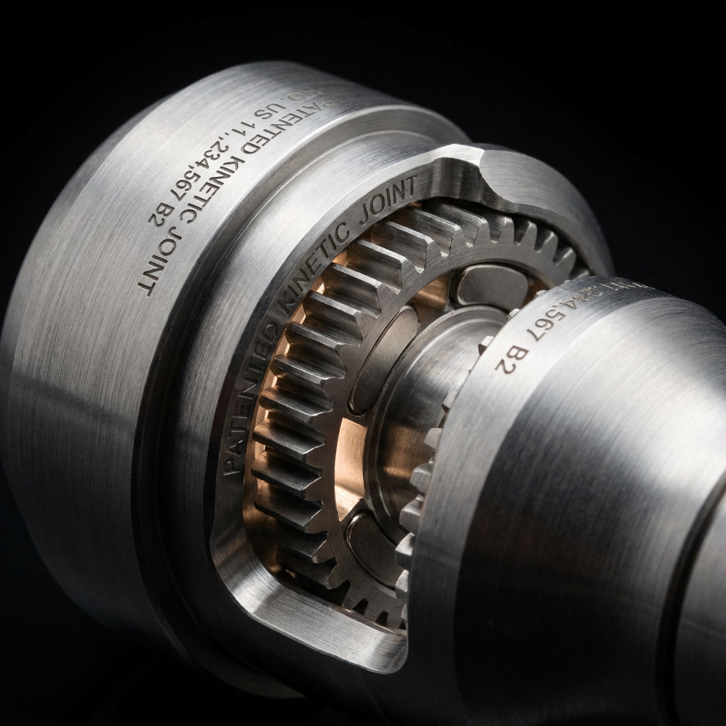 Patented magnetic kinetic joint detail